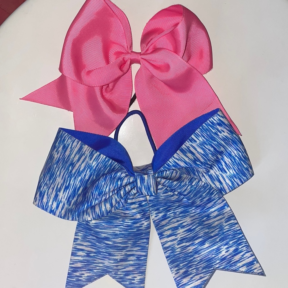 2 cheer bows bundle